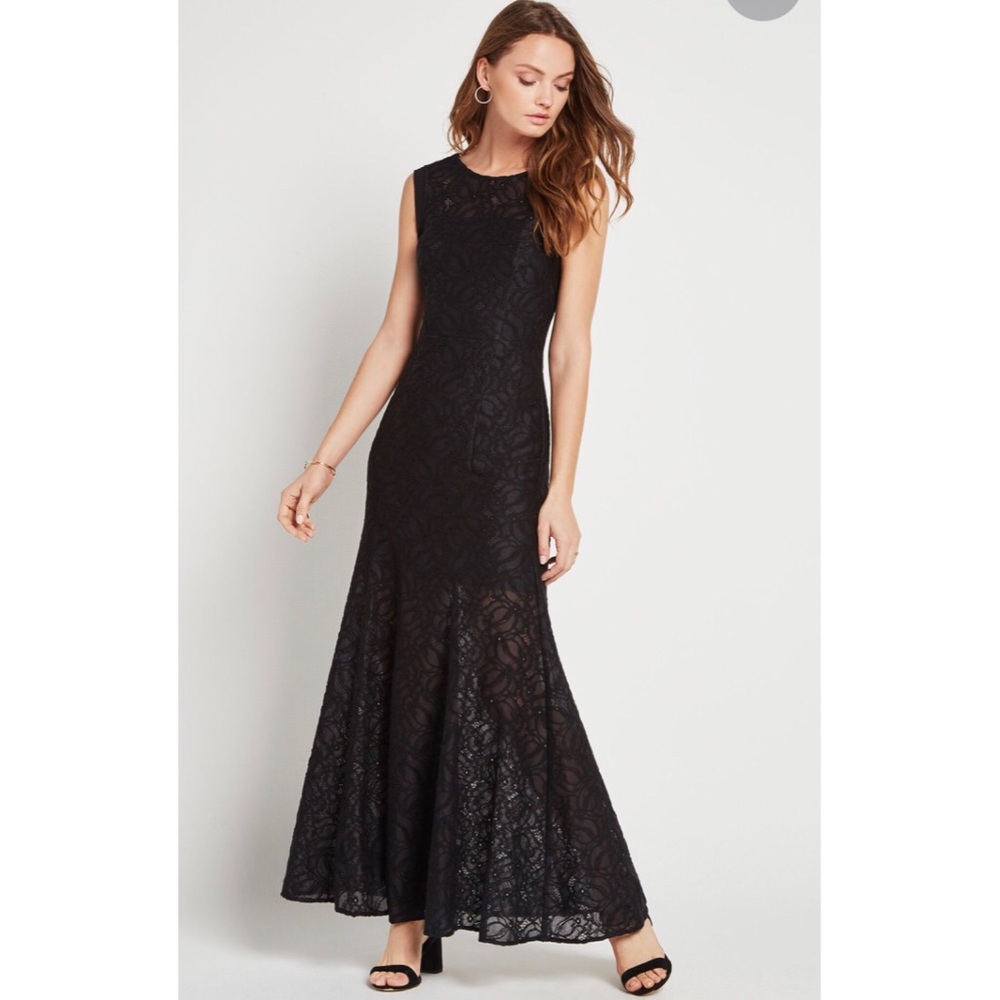 NWT BCBGeneration Black Lace Gown size S